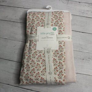 Little Planet Muslin Receiving Swaddling Blankets 100% Organic Cotton Baby Girl